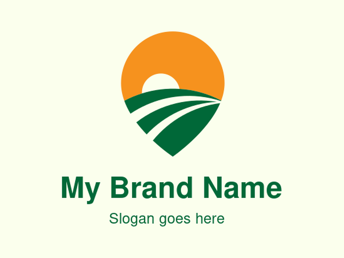 Sunrise Over Green Fields Agriculture and Nature Logo